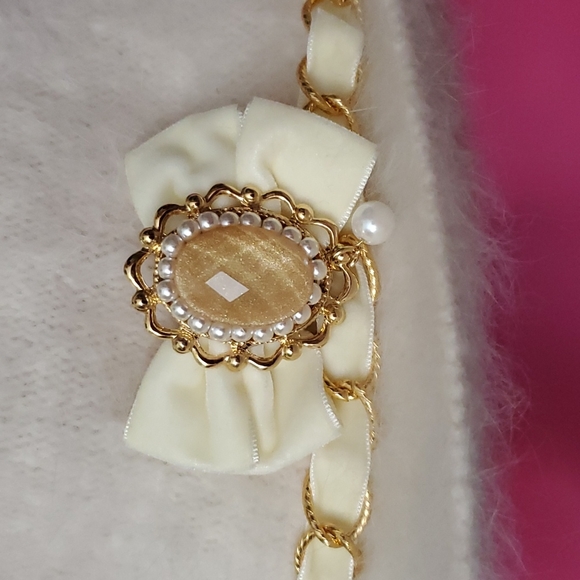 Liz Lisa fedora hat kawaii bow chain cozy knit - Picture 4 of 8